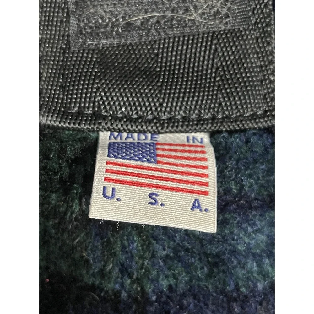 Foggy Mountain Dog Coat Fleece Size 10 Green Blue‎ Plaid Warmer Accessory